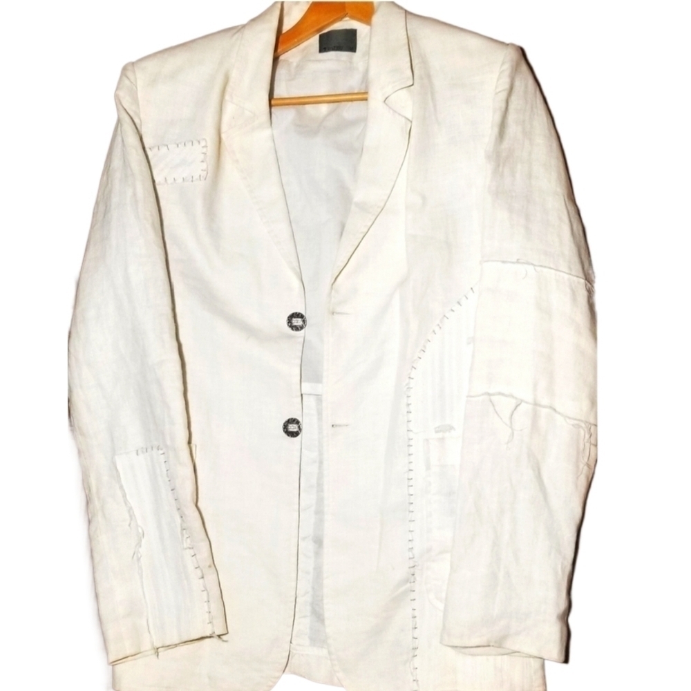 PAZZO\  Custom Italian Blazer / Medium / White Linen